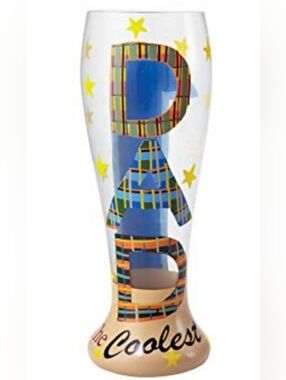 Lolita No.1 Dad Pilsner Beer Glass Fathers Day Hand Painted 22 Ounce